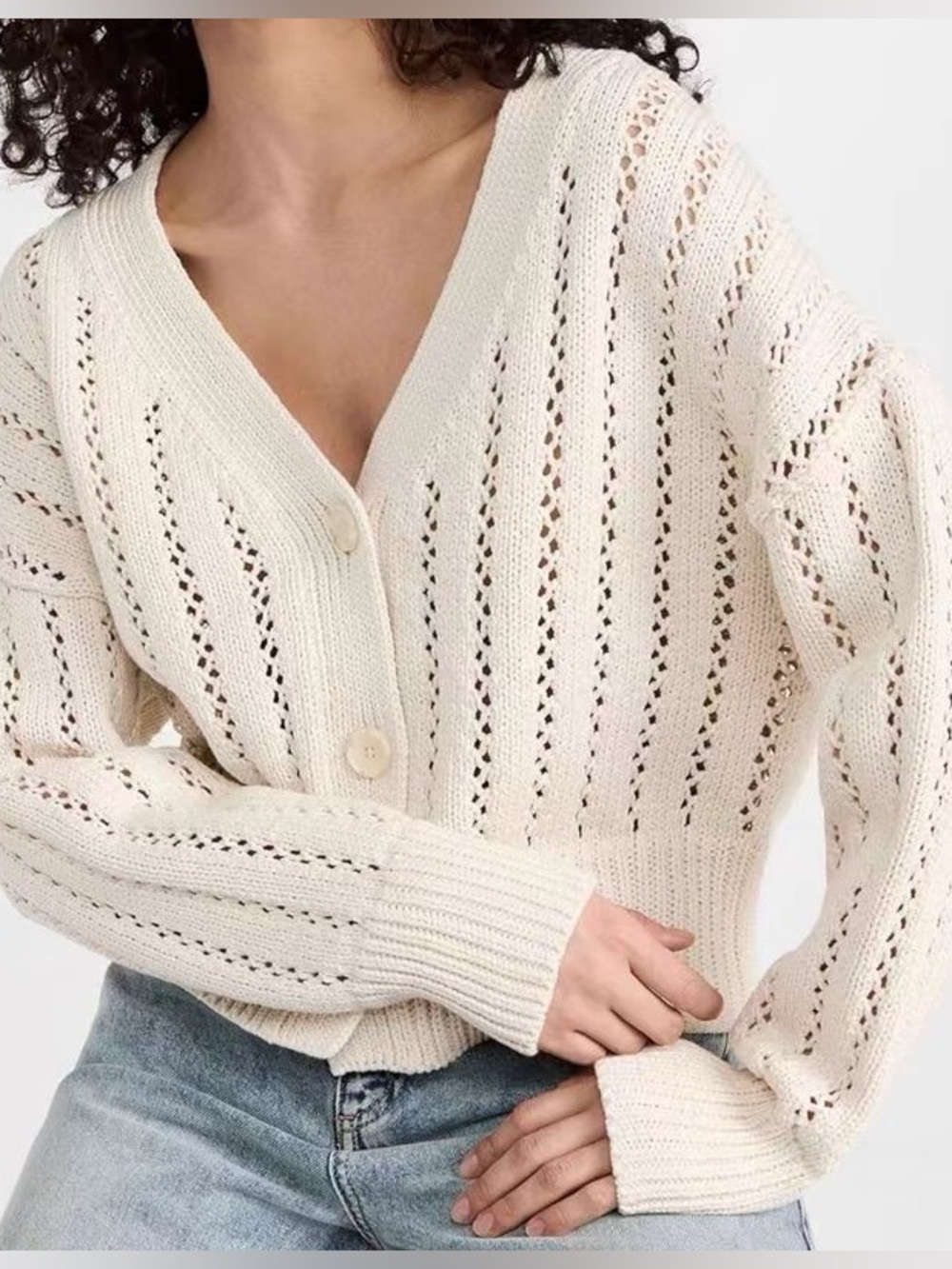 A.L.C Drew Cardigan Open Knit Sz Large $495